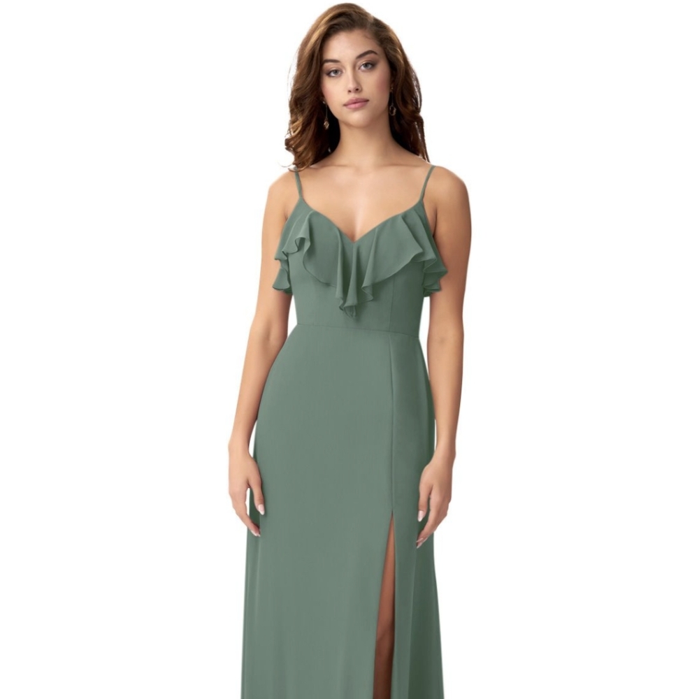 Azazie Eucalyptus Dress Size 12 - Natalia